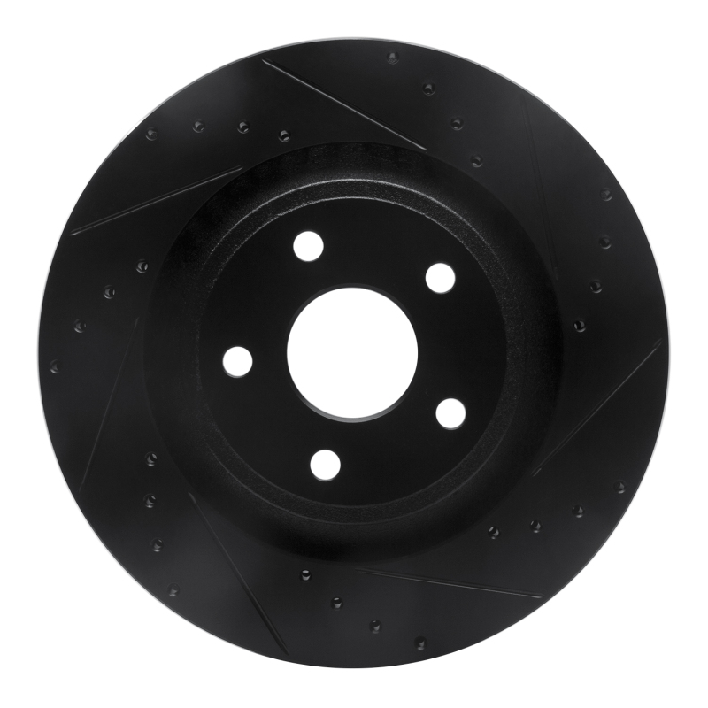 Jeep Grand Cherokee Brake Rotor (1) - Front Right - R1 Concepts - Drilled & Slotted - Black - `06-`10 Jeep Grand Cherokee Brake Rotor (1) - Front Right - R1 Concepts - Drilled & Slotted - Black - `06-`10